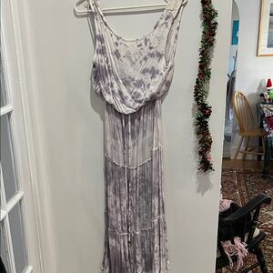 Knox Rose Lavender Tie-Dye Maxi Dress